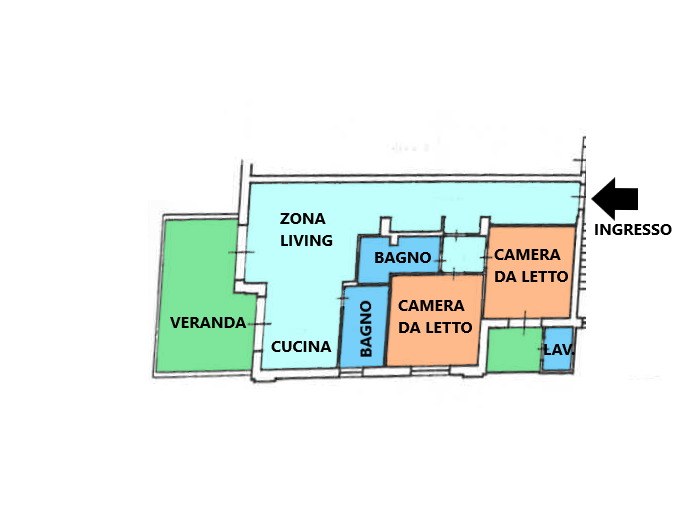 Planimetria di Appartamento di nuova costruzione